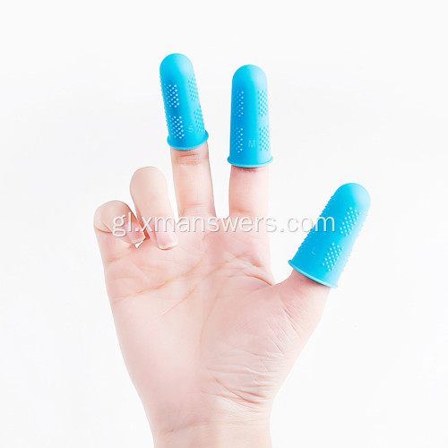 Protector de dedos de silicona personalizado para escribir o protector de dedos